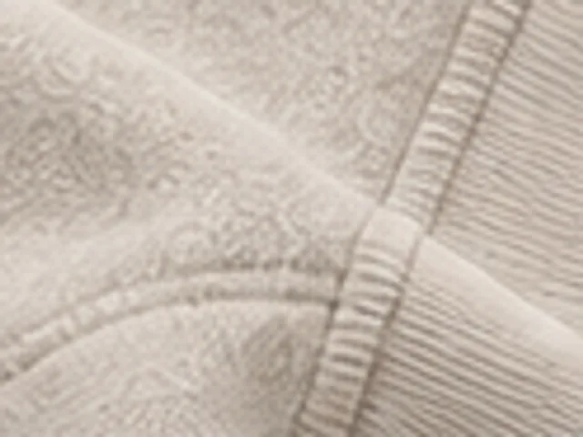 Warm-bone heavyweight brushed fleece close-up