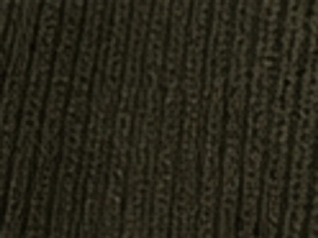 Muted-olive rib knit with cuffed finish close-up